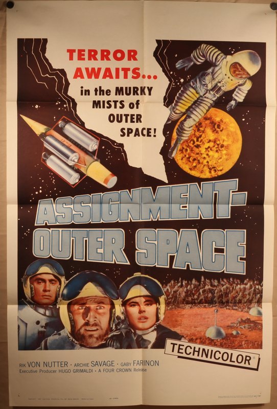 1962 Assignment Outer Space Italian movie poster