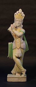 late 19th c Hindu statue of Krishna