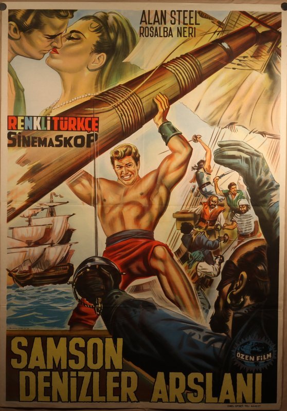 Hercules And The Pirates lithograph poster 1962
