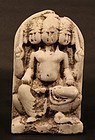 17-18thc Hindu marble temple statue of Brahma