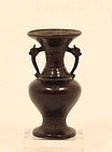 Ming Dynasty bronze amphora vase  with Dragon Headed handles V4