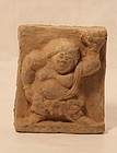 Chinese Song Dynasty  molded tomb tile of a dwarf v4