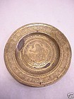 Antique  hand chased brass plate India