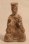 Chinese Han Dynasty 206BC-200AD Terracotta seated Musician