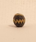 Ancient Islamic zig zag wound glass bead black and yellow 900-1100AD