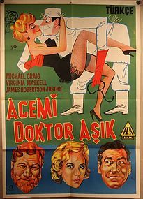 Original Turkish Release movie poster " Dr in Love " c 1960 lithograph