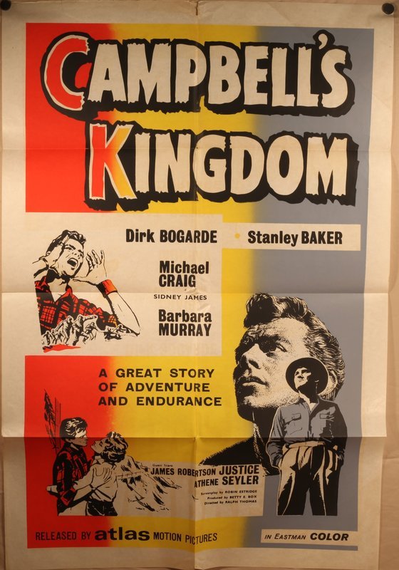 CAMPBELL'S KINGDOM DIRK BOGARDE STANLEY BAKER orig 1sh POSTER