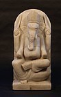 India 19thc Hindu white marble sculpture of lord Ganesha