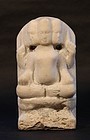 Antique 18- 19thc Hindu white marble figure of Brahma