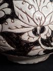 Chinese Cizhou Glaze and carved floral pottery Vase