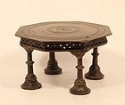 18th-19thc Hindu bronze Altar stand with Inscription V9