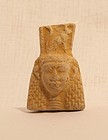 Egyptian Faience goddess pendant bead
