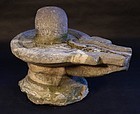 18-19th c Hindu Temple marble Shiva Lingam