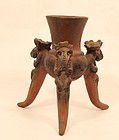 Pre Columbian Costa Rican spider leg Chocolate Pot