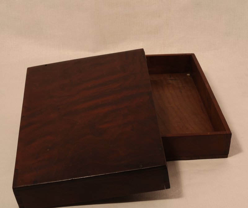 Edo-Meiji maple wood letter box