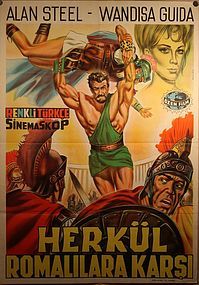 Alan Steel Movie poster Hercules Against Rome lithograph poster