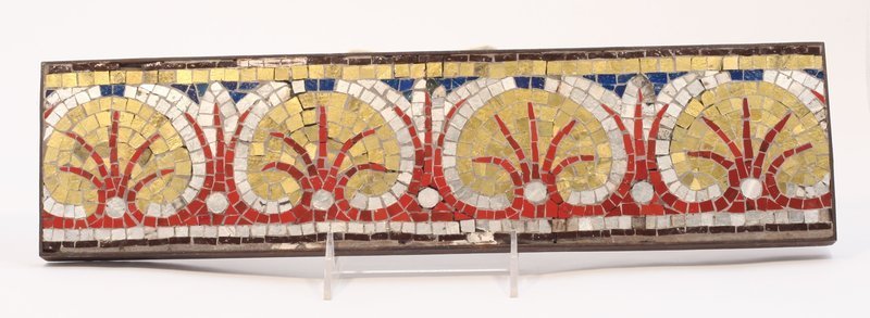 Roman Gold and Silver Glass Mosaic Palmetto Design Border