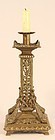 Continental Ornate Brass Candlestick in the Classical Taste