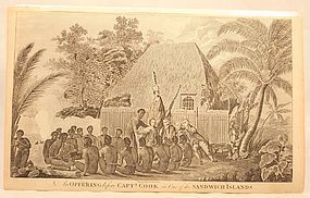 An Offering Before Captain Cook, in the Sandwich Islands (Hawaii)