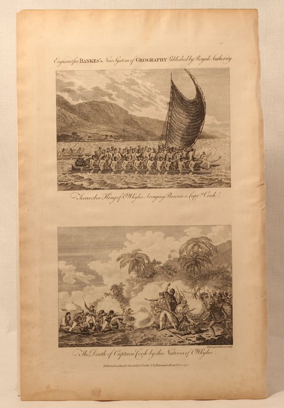 Capt Cook Terreeoboo Gifts and The Death of capt Cook c 1788