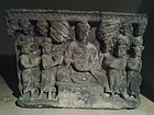 2nd-3rd C Gandharan Schist Buddhist Temple panel carving