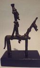 Antique African Dogon Bronze Horse and Rider v7