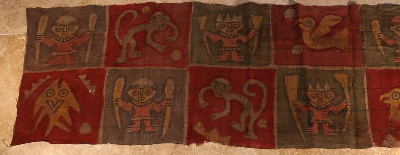 Chimu Painted Pre Columbian Textile