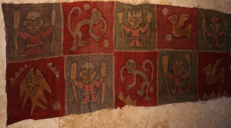 Chimu Painted Pre Columbian Textile