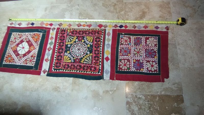 Kutchi Banjara Gypsy Cotton embroidery with Applique panel