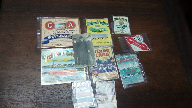 Group lot of Vintage Liquor labels