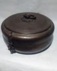 India antique Chapati bronze and copper lidded container