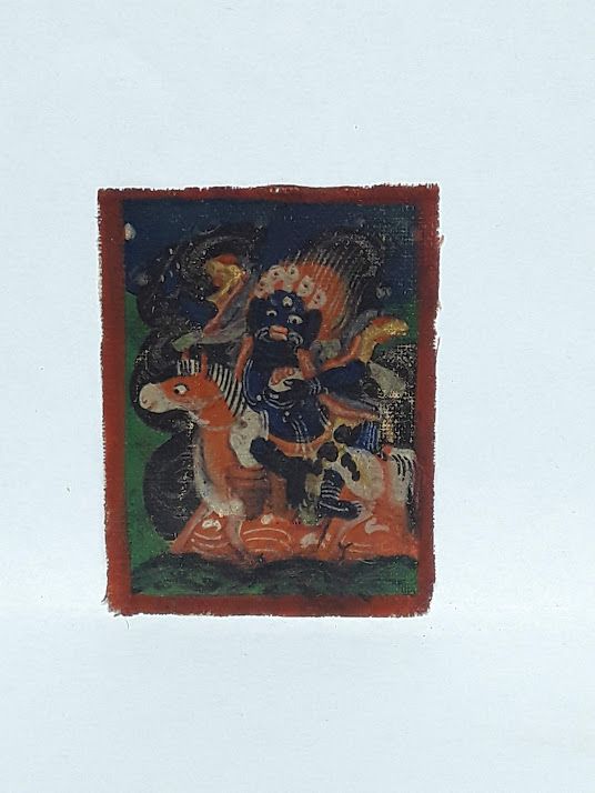 Antique Tsakli: Shri Devi miniature Tangka