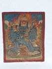 Tsakli: Vajrabhairava ground mineral gouache Tangka