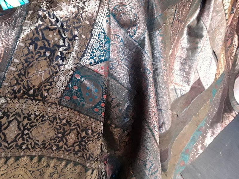 Gorgeous Indian Wedding Sari Trim Bed Cover