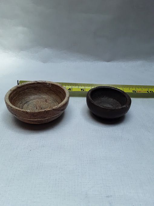 India 19th c hand carved stone spice bowls v3