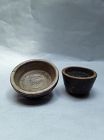 India 19th c hand carved stone spice bowls
