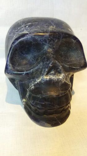 Vintage Hand carved Sodalite - Lapis Skull