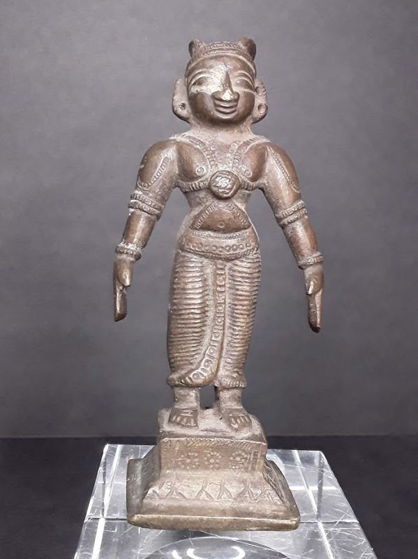 19th C. Indian Bronze Standing Hindu Figure of Chakravartin