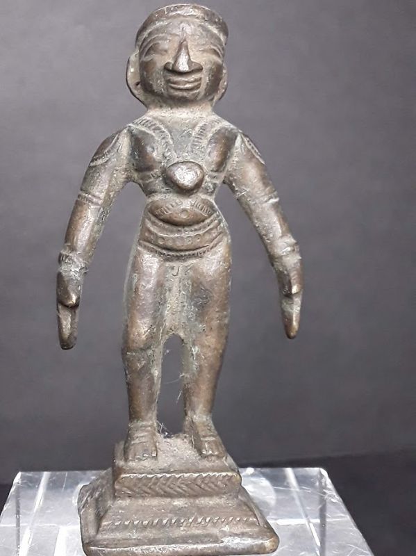 19th C. Indian Bronze Standing Hindu Figure of Chakravartin