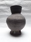 Korean Silla Stoneware Tall incised pot