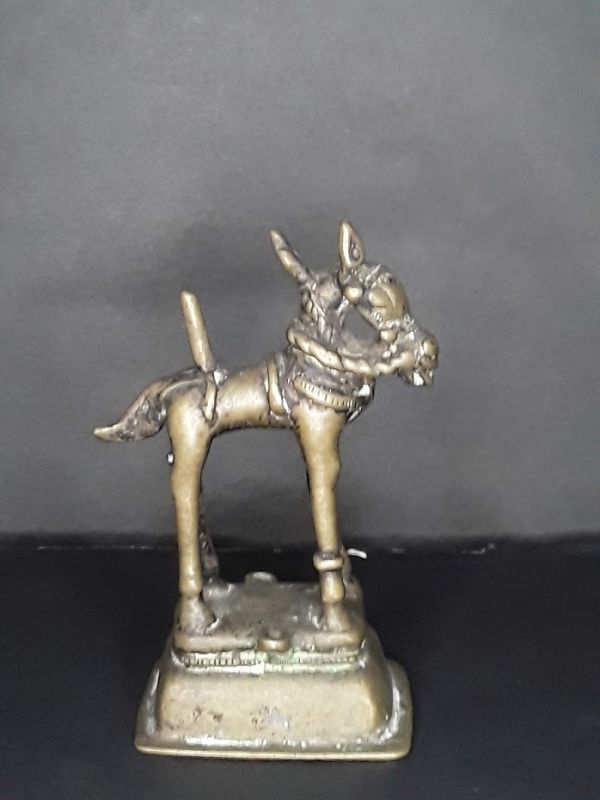 Antique Hindu Jain Bronze Figure of a Horse without rider
