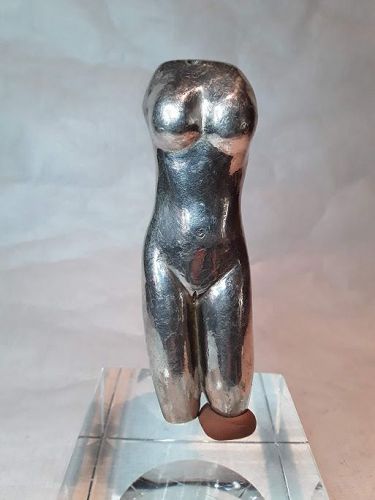 Alexander Ney Russian American  sculptor "Silver standing Nude"
