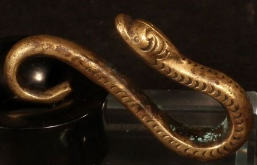 Moche gilt metal snake Belt-Sash hook 5 cm