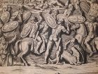 18thc Neoclassical engraved Roman soldier Prints designer lot #202 v6