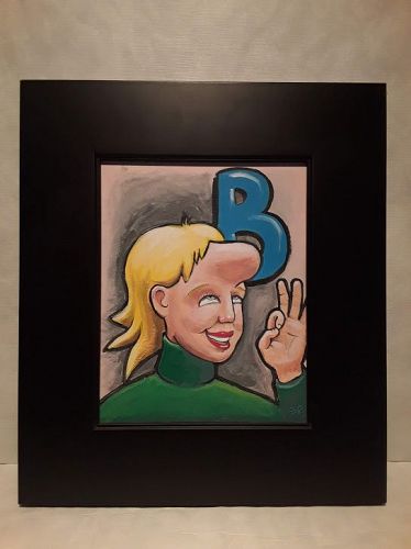 Jessie Buchanan Outsider art painting on panel "B"