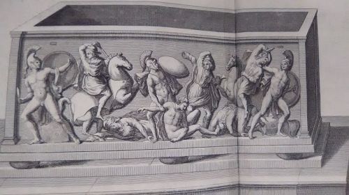18thc Neoclassical engraved Roman soldier Prints designer lot #209