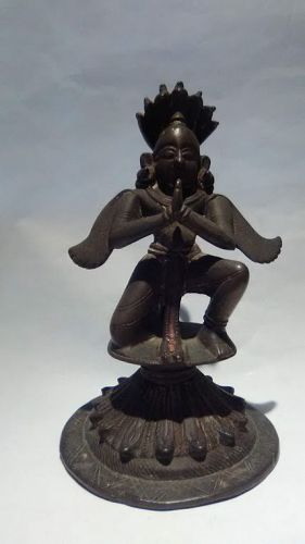 Rare Indian bronze figure of Garuda in Anjali Mudra 18-19th c