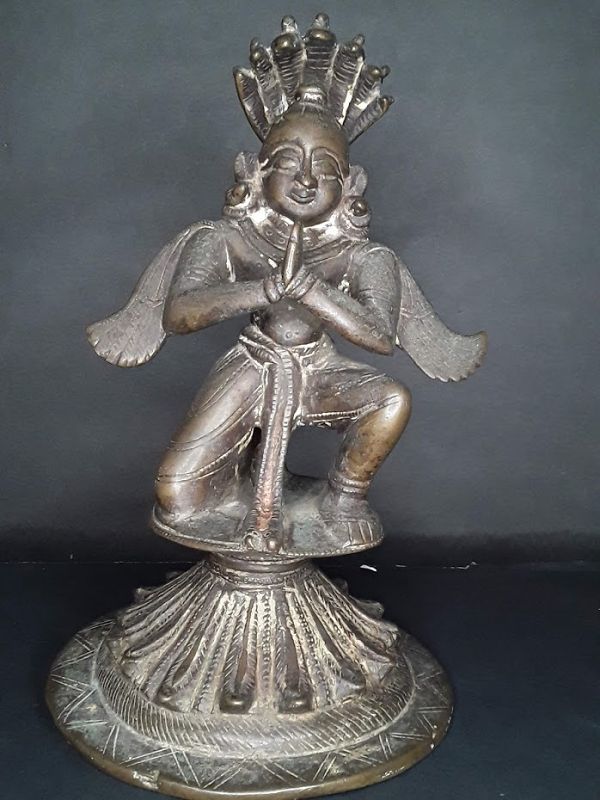 Rare Indian bronze figure of Garuda in Anjali Mudra 18-19th c