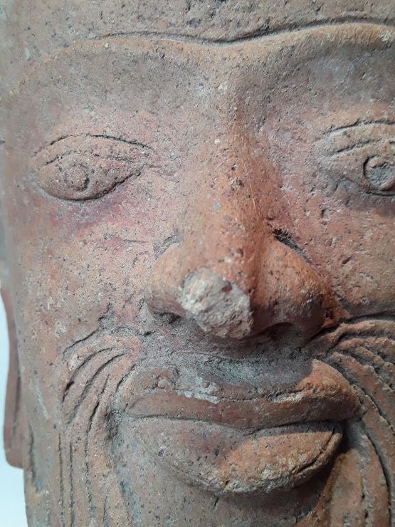 Majapahit Terracotta head of a bearded man