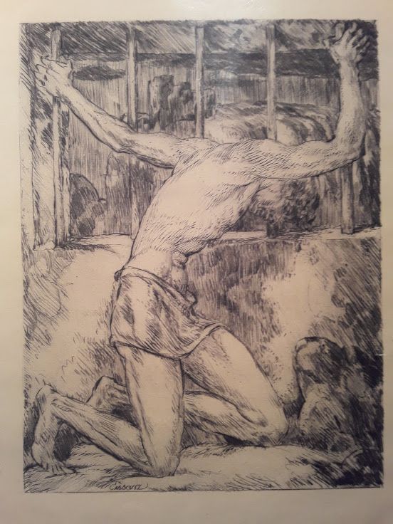 " The Prisoner " by Johan Vincenz Cissarz 1922 German Expressionism